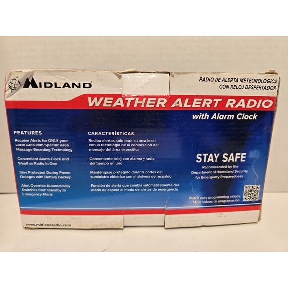 New Midland WR-120EZ Emergency Weather Alert Radio & Alarm Clock In One NEW - Picture 4 of 4